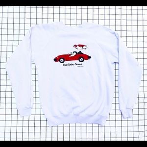 Vintage 1990s Two Turbo Doves Crewneck